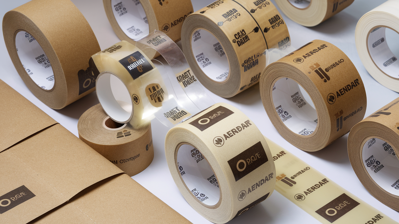 Lepilni trakovi z logotipom — potiskani pakalni in prozorni trakovi